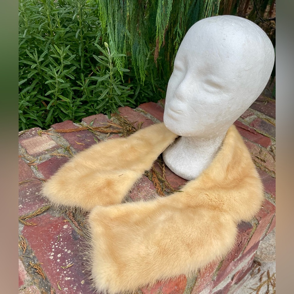 Scalloped Edge Mink Fur Collar Or Wrap Fun For A Night Out